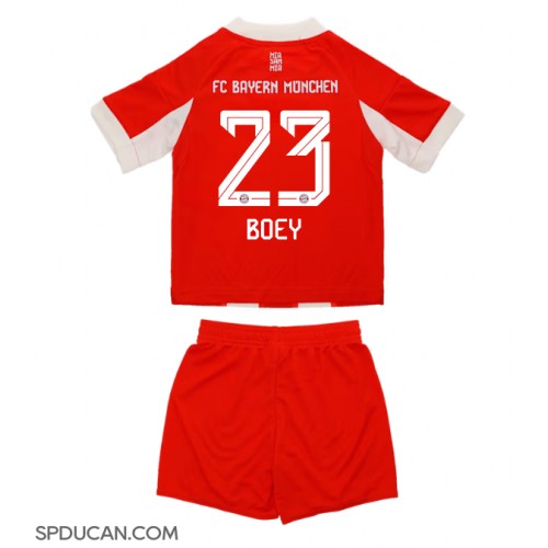 Dječji Nogometni Dres Bayern Munich Sacha Boey #23 Domaci 2025-26 Kratak Rukav (+ Kratke hlače)